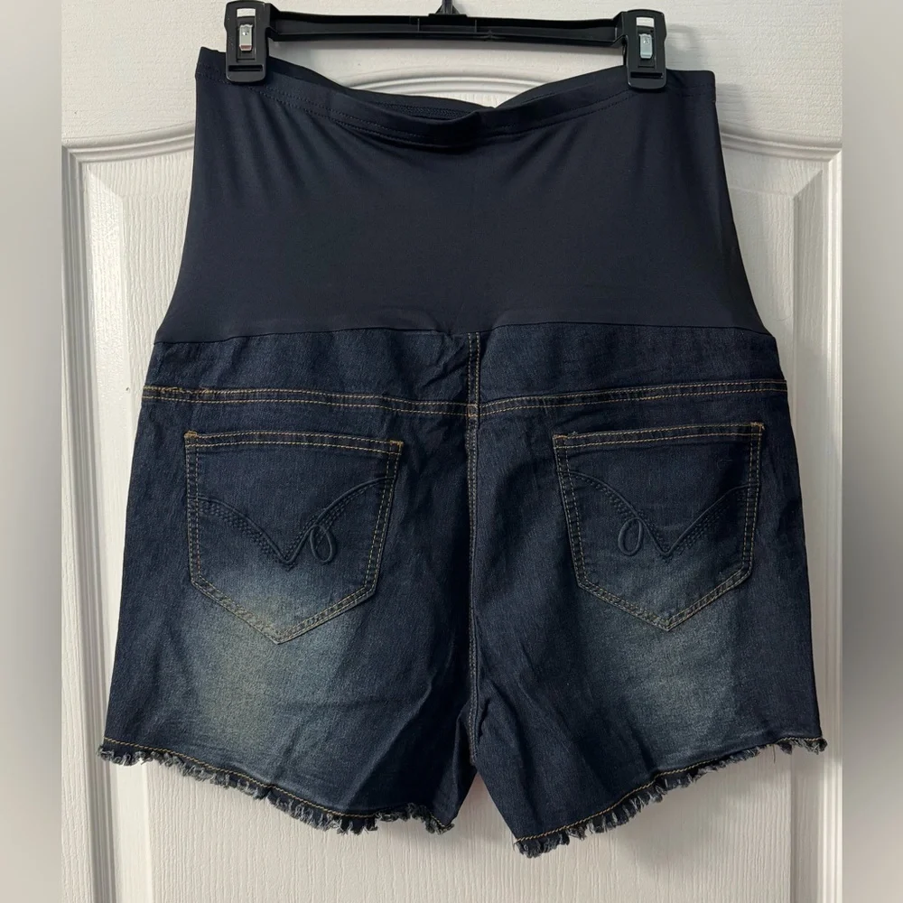 Times Two: Stylish Soft Denim Maternity Shorts